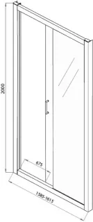 Душевая дверь Aquanet Alfa NAA6121 273611 160 см стекло прозрачное профиль хром